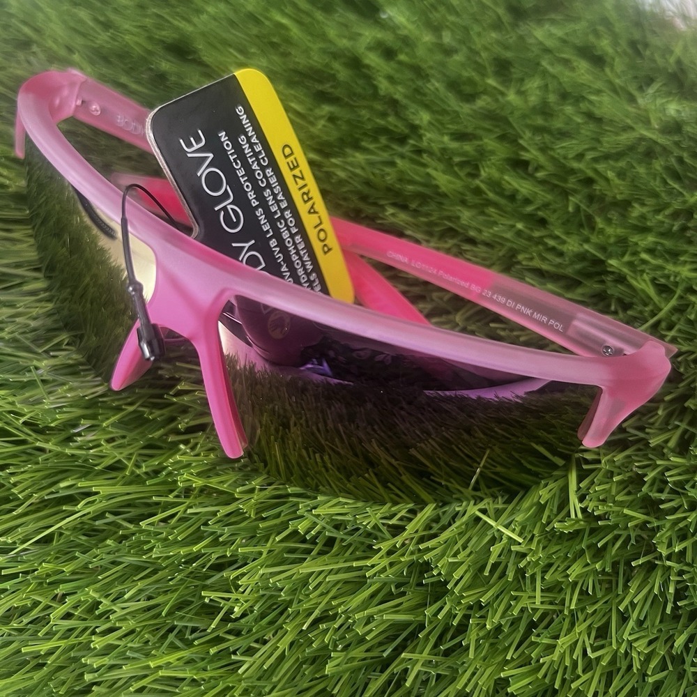 New Pink Body Glove Sunglasses Wrap Polarized Mirror 100% UVA-UVB  Wavecrest NWT